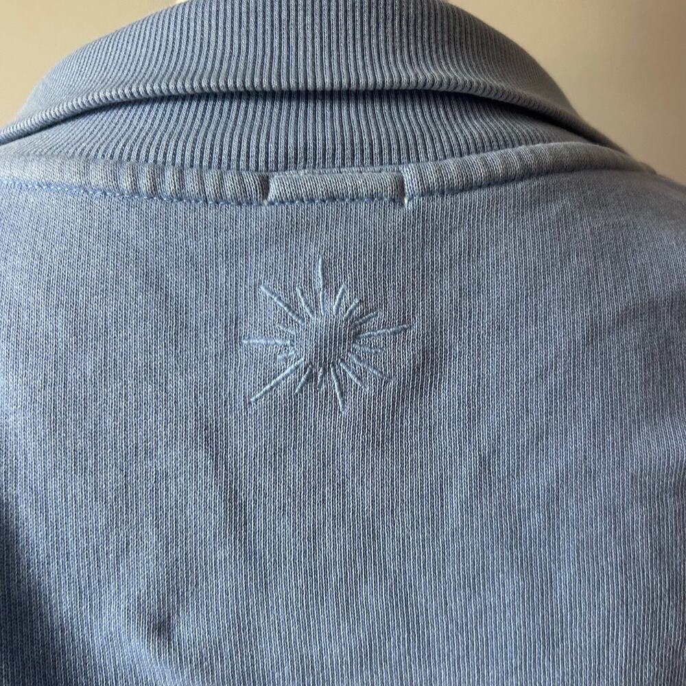 Offline by Aerie Blue Collared Zip Up Cropped Sweatshirt Athleisure Size M - Picture 6 of 8